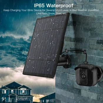 

Solar Panel for Security Camera 5V Wall Mount Outdoor Weatherproof Solar Power Charging Panel for Home System Android Interface