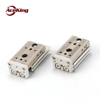 

cylinder with guide rail dual axis precision pneumatic slide table HLQ/ mxq6/8/12-10/20/30/40/50/75as-at-bs-bt