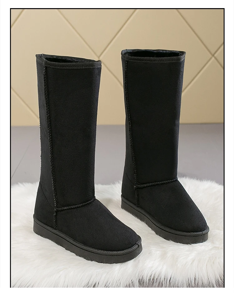 Foreign Trade Europe  America Classic Snow Boot Women Gaotong Snow Boots Female Russia 33 Centimeters Height Boots 41 Yards Code