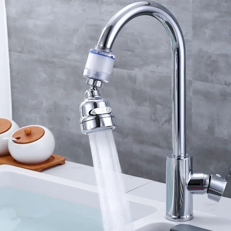 

1pc 360 Degree Rotation Faucet Filter Aerator Kitchen Pressurized Splash-proof Nozzle Spout Water Saving sink sprayer 3 Modes
