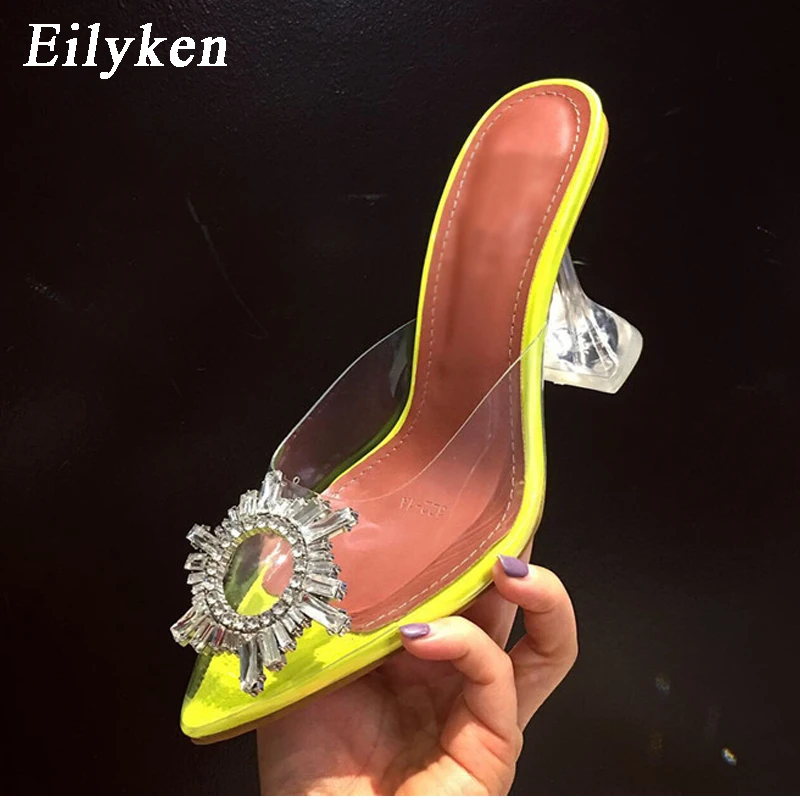Eilyken женские туфли-лодочки из ПВХ прозрачная Хрустальная чашка на каблуке Летняя