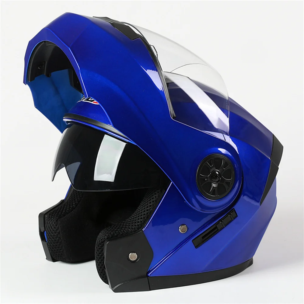 BLD Modular Dual Lens Motorcycle Helmet Safety Downhill Flip Up Helmets