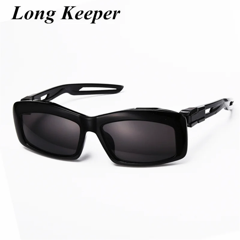 

LongKeeper Trendy Black Sunglasses Female 2020 Brand Design Rectangle Thick Frame Fashion Sun Glasses Shades for Women