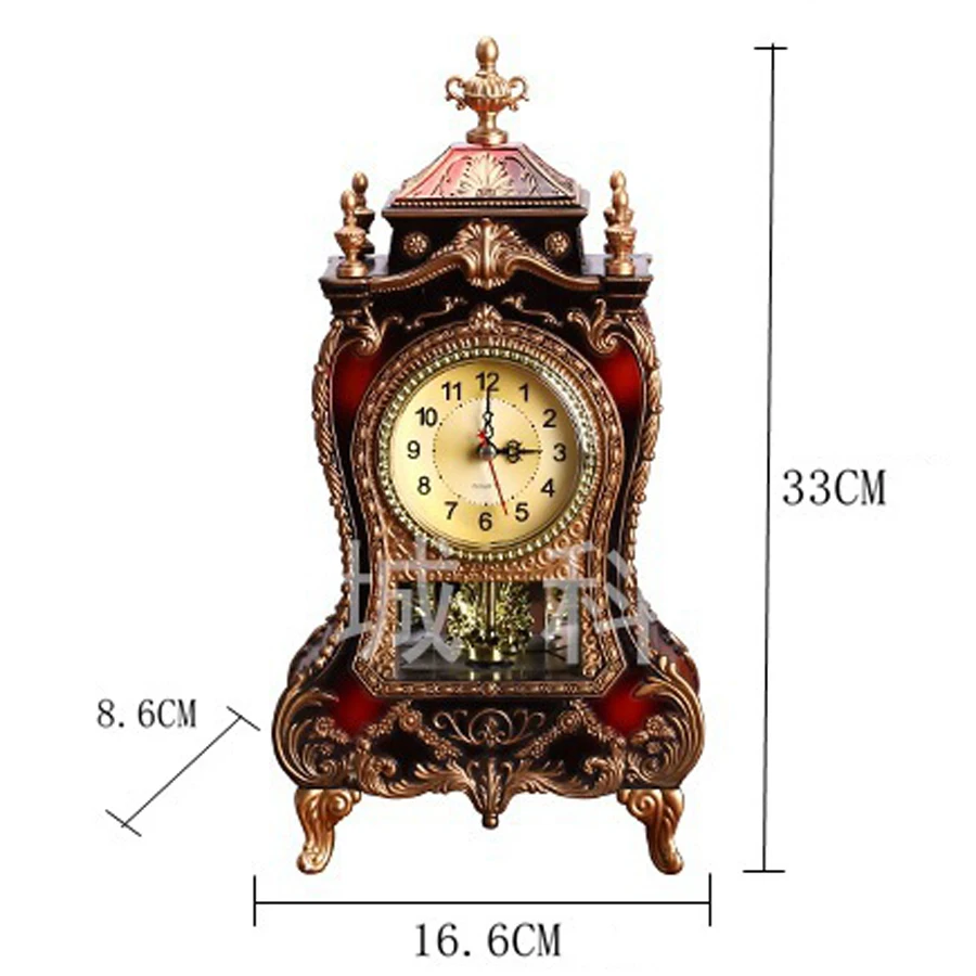 Европейские ретро Настольные часы Современный дизайн декоративный спальня антикварный стиль настольные часы с 12 музыкой почасовые колокольчики настольные часы