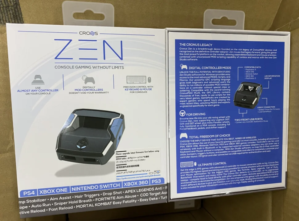 Cronus ZEN CronusMax2 Adapter For PS4 Slim PRO XBOX ONE/S/X/360 NS