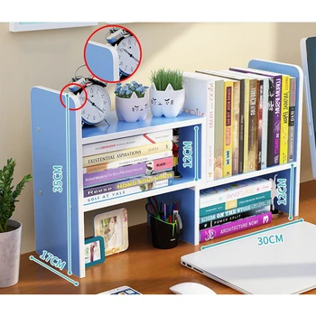 

Wooden Book Shelf Multi-function Combined Book Rack Office School Book File Pen Desktop Storage Shelf Organizer New