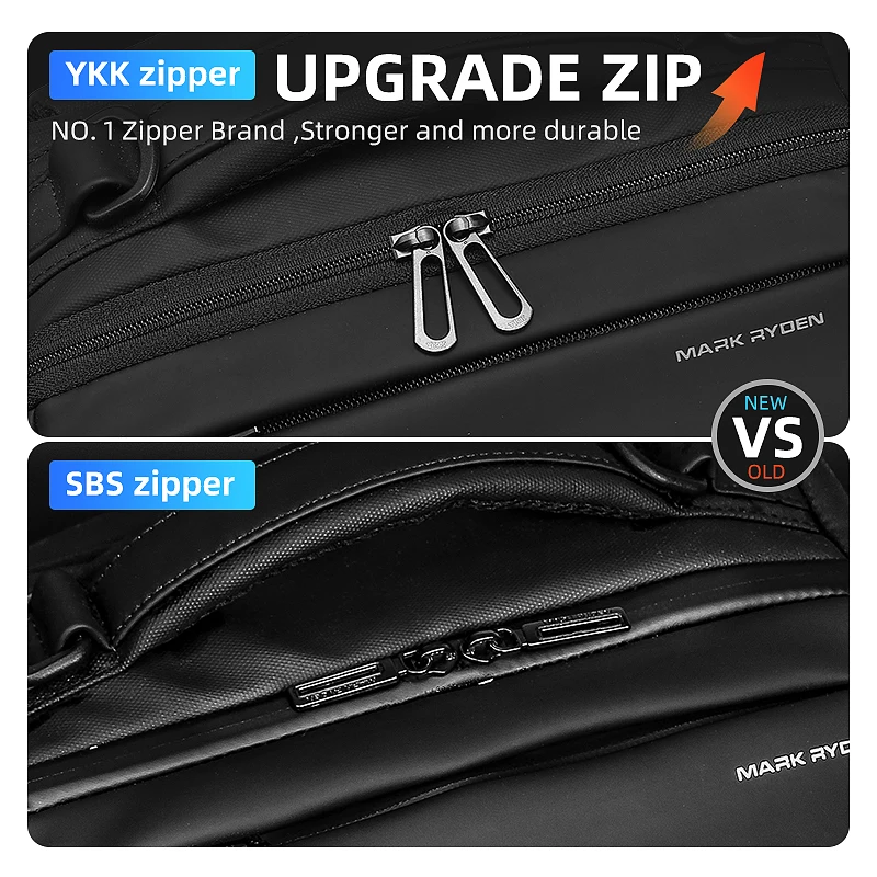 Mark Ryden 2021 New Anti-thief Fashion Men Backpack Multifunctional Waterproof 15.6 inch Laptop Bag Man USB Charging Travel Bag