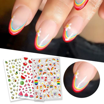 

1 Sheet 3D Plutus Cat Nails Art Decals Decorations Fruits Butterfly Series Nail Sticker For Nails Tips DIY Design Accessories