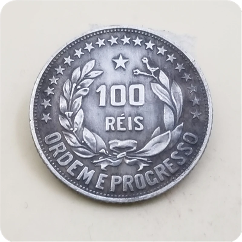 1924 Бразилия 100 Reis(шаблон Strike) Имитация монеты