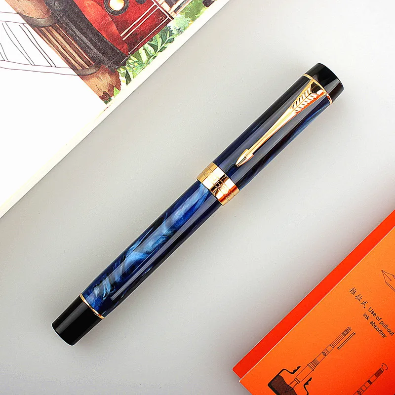 Перьевая ручка Jinhao 100A из смолы зажим со стрелками иридий EF/F/M/изогнутое перо с