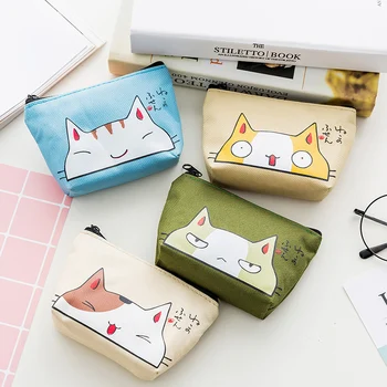 

Cartoon Cat Coin Purses Women Wallets Small Cute Cartoon Animal Card Holder Key Bag Money Bags for Girls Ladies Purse Kids