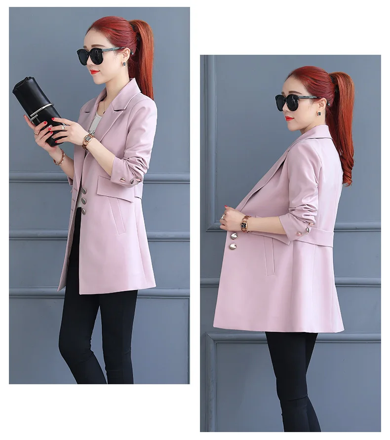 Бутик Тонкий Средний длинный костюм куртка женская новая весна и осень корейская мода; Слим Профессиональный маленький костюм для женщин