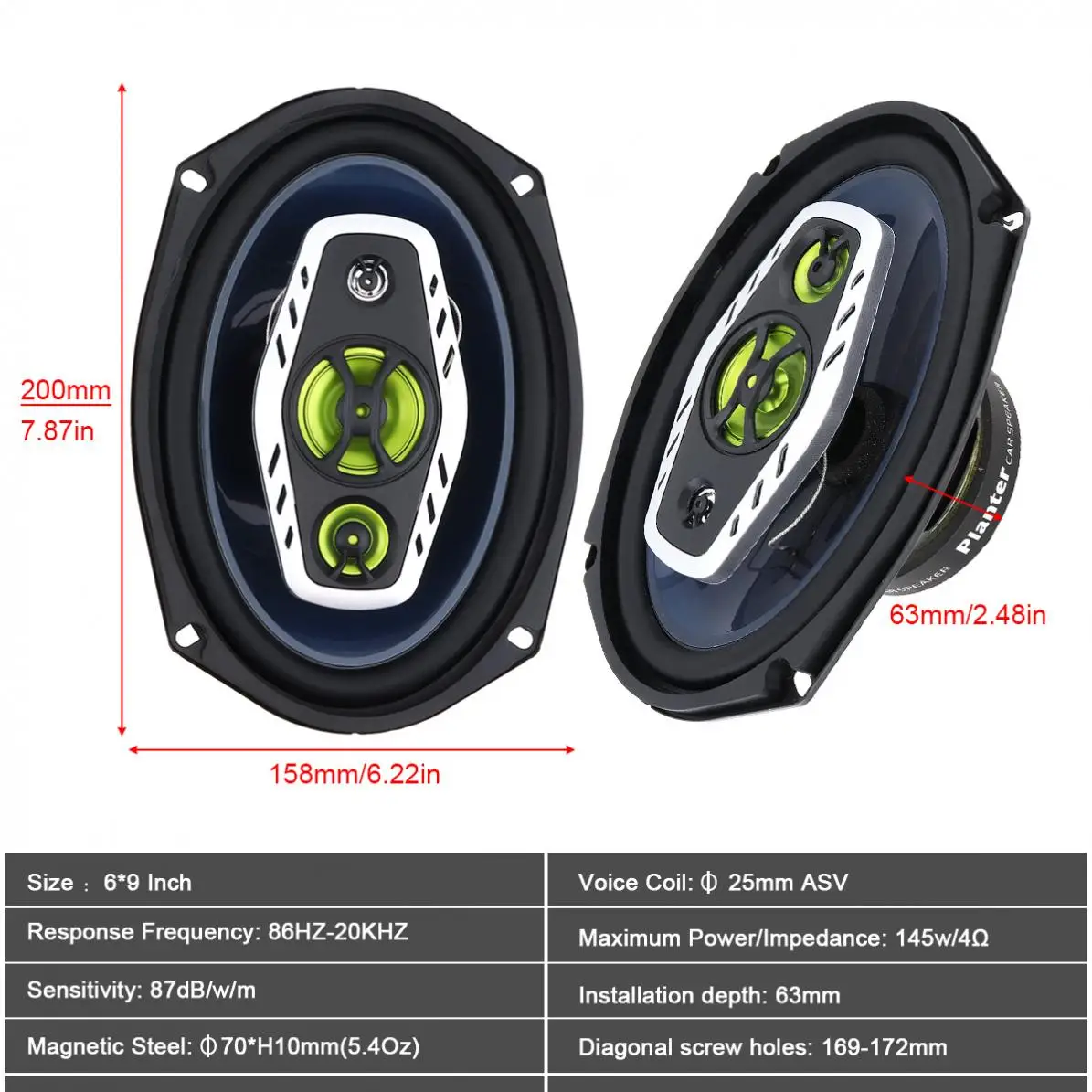 

6x9 Inch TS-A6983R 1000W Car Coaxial Auto Audio Music Stereo Full Range Frequency Hifi Speakers Non-destructive Installation