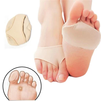

One Pair Fabric Gel Pads for Feet Care Slip Resistant Cushions Pads Silicone Forefoot Pain Support Front Foot Care Tool