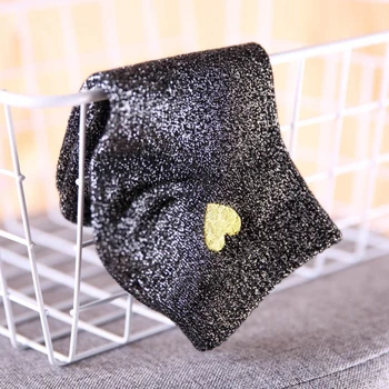 

Embroidery Love Glitter Fashion Silver Gold Silk Colorful Shining Shiny Socks