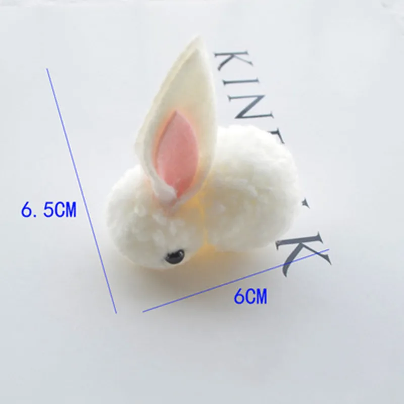 1 шт. Корейская заколка для волос животные шпильки для волос с кроликами для девочек аксессуары для волос 3D плюшевый кролик с ушами милые детские заколки для волос