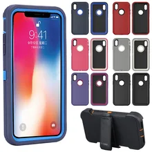 3 в 1 резиновый Гибридный тяжелый защитный противоударный чехол с полным покрытием для iPhone X XS Max XR 6 6S 7 8 Plus 5 5S SE 11 Pro Max
