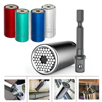 

1PC 7-19mm Magic Spanner Grip Grip Multi Function Universal Ratchet Socket Power Drill Adapter Car Hand Tools Repair Kit