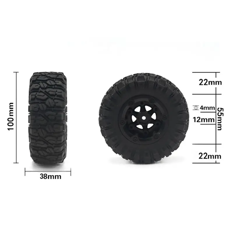 Большие шины для Wltoys 12428/12423 Feiyue 2 шт. обновленные 01/02/03/04/05 Q39 Q40 Q46|Детали и