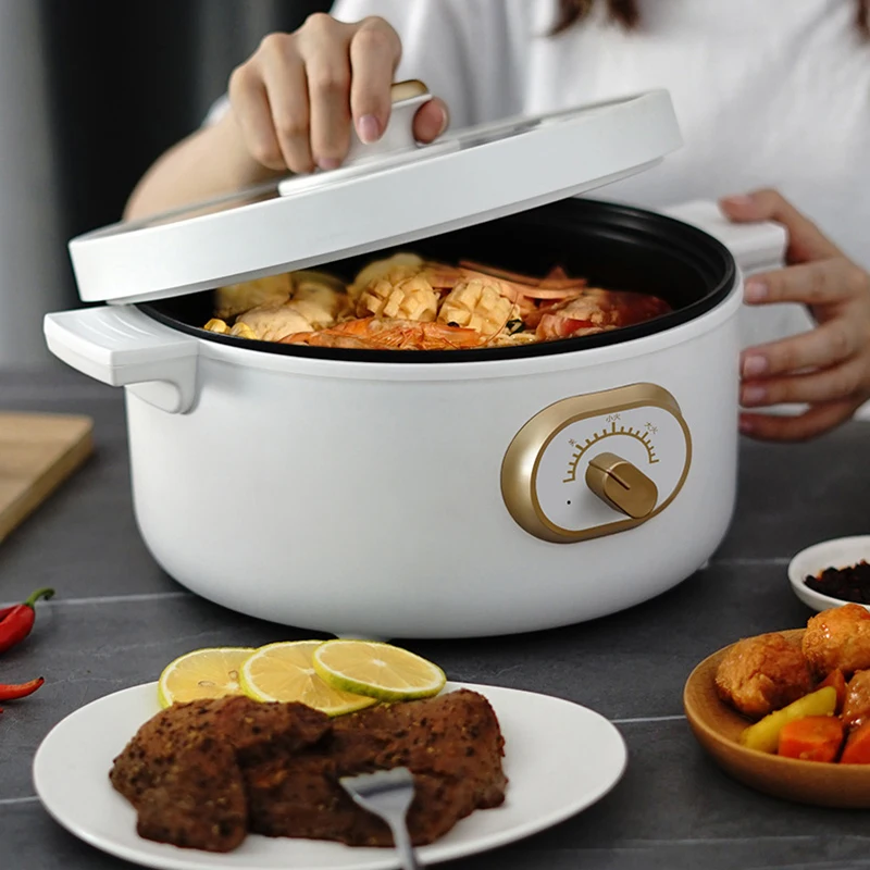 

3L Electric Cooker Multifunction Pot 1000W Non Stick for Noodle Soup Hot Pot