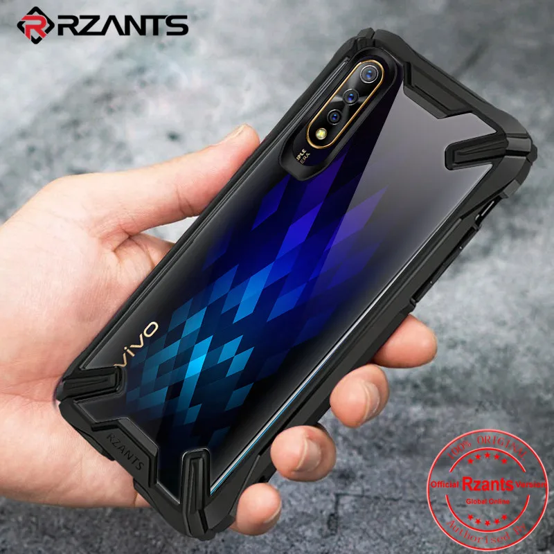 Military airbag Anti-fall shell Case For Vivo S1  IQOO Neo  Y7S Transparent Acrylic PC +TPU Shockproof Armor Back cover Case (2)