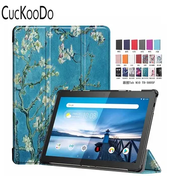 

Ultra Lightweight Coloured Drawing Slim Folding Stand Smart Cover Case with Auto Wake / Sleep For Lenovo Tab M10 10.1'' TB-X605F
