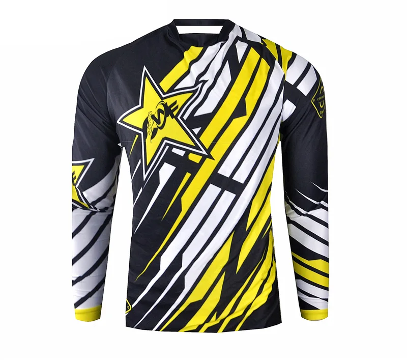 Мотоциклетные Длинные рукава MTB DH MX Велоспорт велосипед Горные подходит Джерси quick dry - Цвет: Бежевый