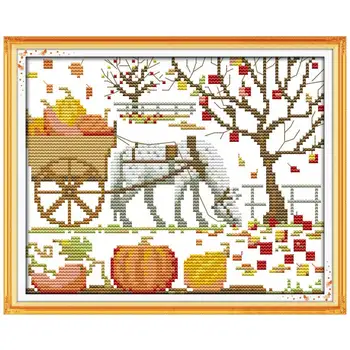 

Magical pumpkin counted printed on the canvas 11CT 14CT DIY kit wholesale Chinese Cross Stitch embroidery needlework Sets