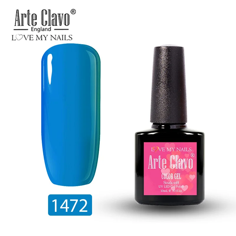 Arte Clavo 10 мл осенний Цветной Гель-лак для ногтей макияж полуперманентный УФ светодиодный гель покрытые лаком ногти искусство Лак Esmalte Gellack маникюр - Цвет: 1472