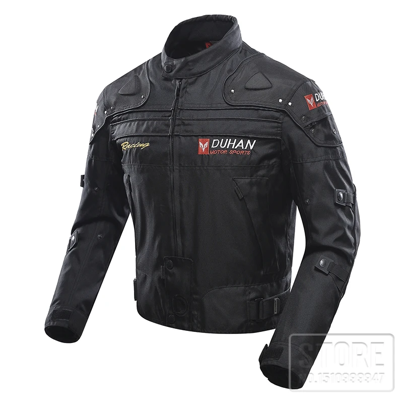Duhan Fashion Men's Motorcycle Jackets Off-Road Oxford Cloth Motorcycle Riding Racing Moto Jacket Five Protector Clothes