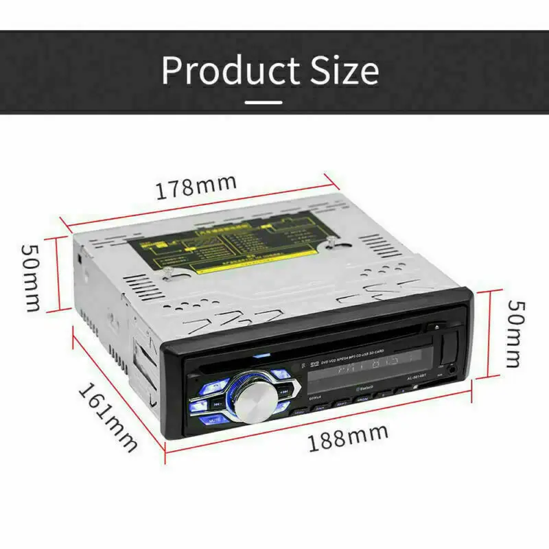Новое прибытие автомобилей Радио 12 В cd mp3 плеер audio dvd bluetooth ответ повесить телефон