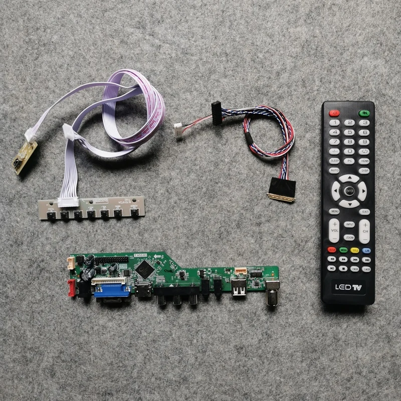 Плата контроллера 1024*600 VGA AV 60Hz WLED Kit 40-контактный LVDS подходит для