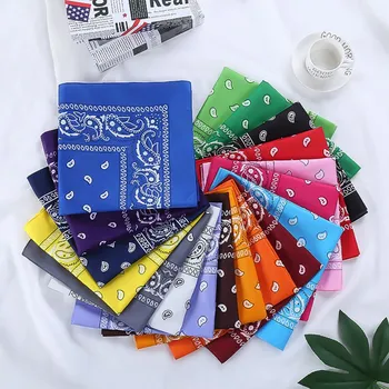 

Newest Cotton Hip-hop Bandanas For Male Female Head Scarf Scarves Wristband Vintage Pocket Towel Hot Selling