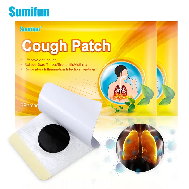 

12pcs=2bags Cough Relief Patch Chinese Herbal Plaster Melt And Eliminate Phlegm Relieve Cough Itch-Throat Asthma Relief Patches