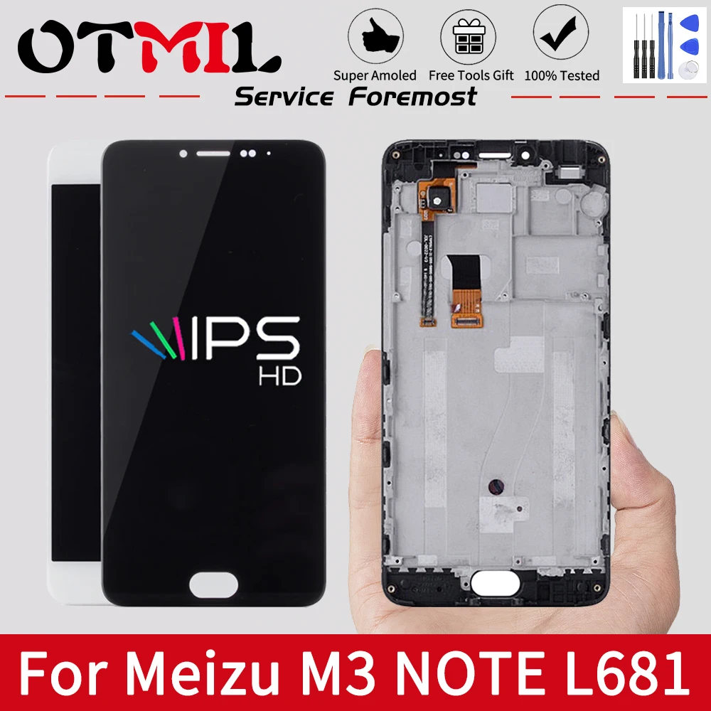 

OTMIL 5.5"LCD For MEIZU M3 Note Touch Screen with Frame L681H M681H Display Digitizer LCD For MEIZU M3 Note Screen Replacemen