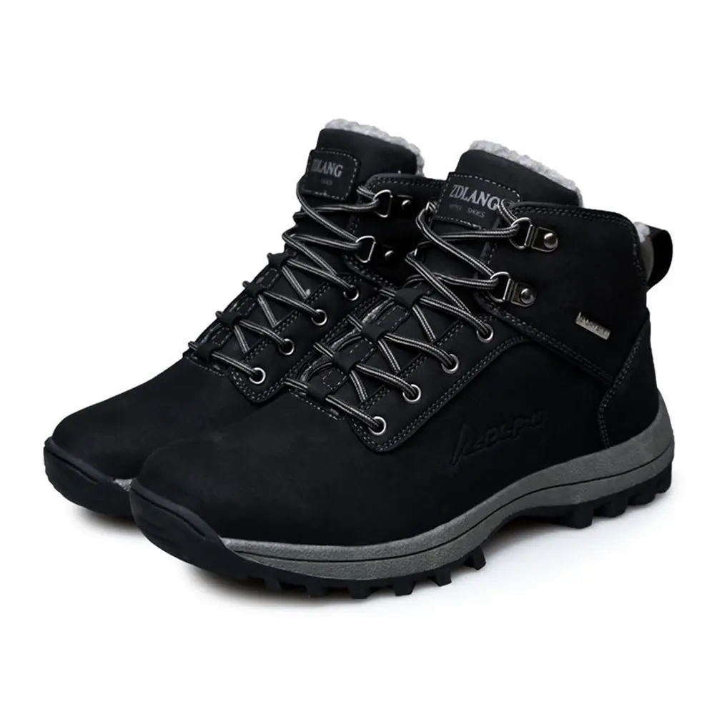 Зимняя Теплая мужская обувь утолщенная уличная походная защитная обувь хлопковые кроссовки для альпинизма новое поступление
