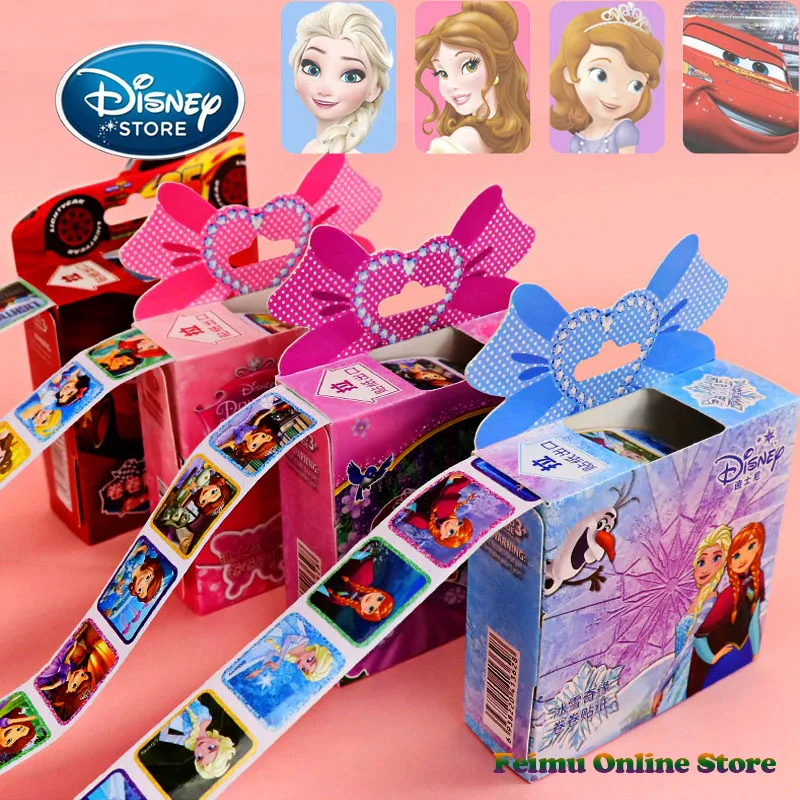 Disney 200 pièces/1 boîte reine des neiges 2 autocollant bébé fille jouets dessin animé Mickey Elsa Sophie foudre McQueen autocollant valise enfant cadeaux