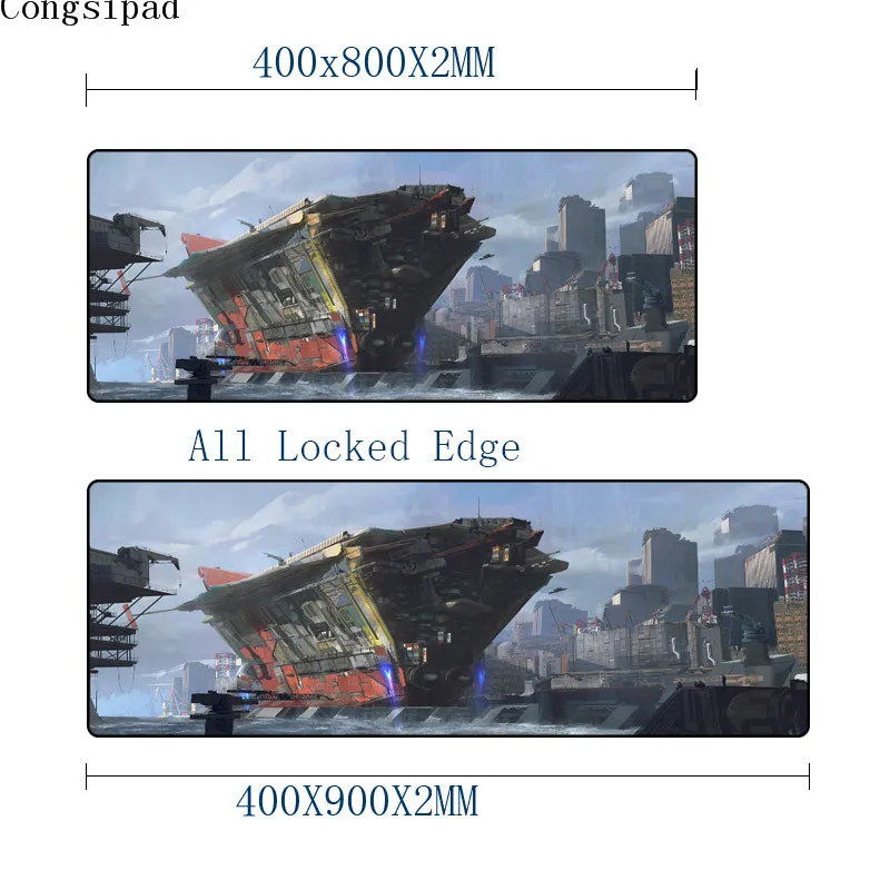 Congsipad подарок вашему другу Sci-fi Future Battleship шаблон супер Настольный коврик для офисных работ игровой коврик