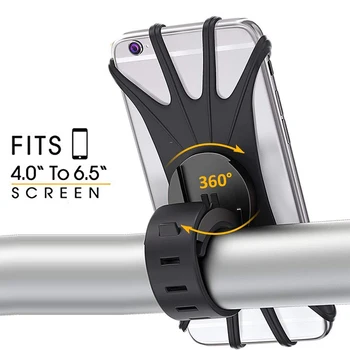 

360° Rotate Bicycle Phone Holder Anti-slip Bike Mobile Phone Holder Mount Handlebar for iphone Huawei Samsung GPS Mount Bracket