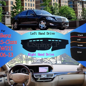 

Carpet Dashboard Cover Pad Protective Dashmat Avoid Light Pad for Mercedes Benz S-Class W221 S-Klasse S300 S320 S400 S500 S600