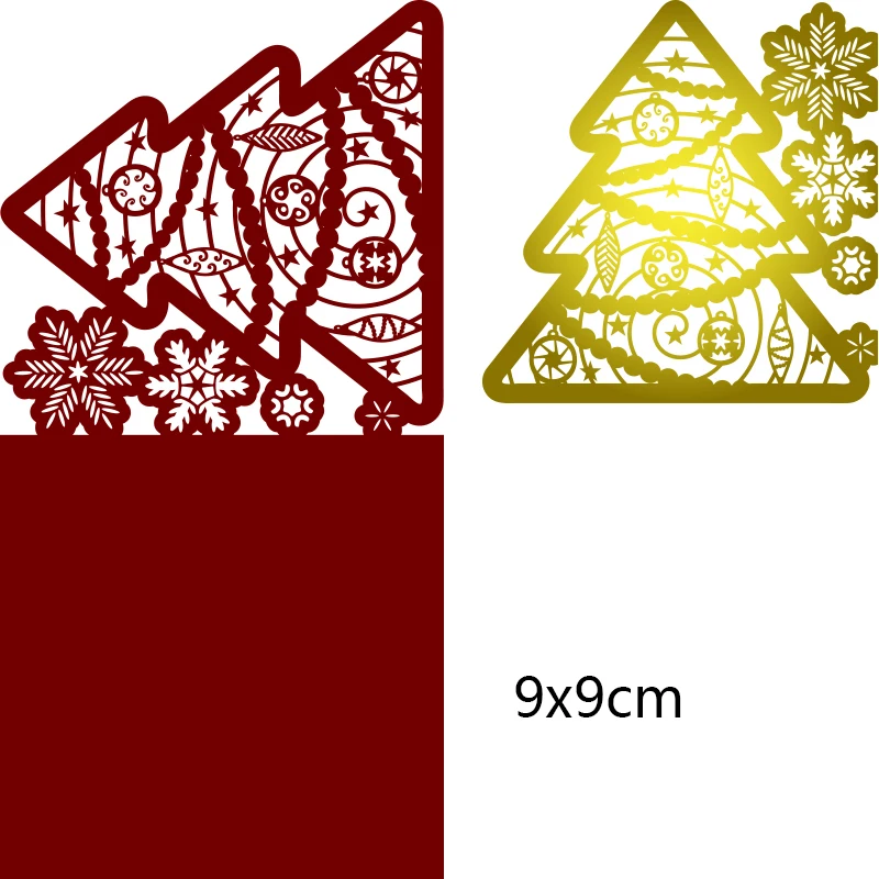 

Cutting Metal Dies Christmas Card for 2020 New Stencils DIY Scrapbooking Paper Cards Craft Making New Craft Decoration 90*90mm