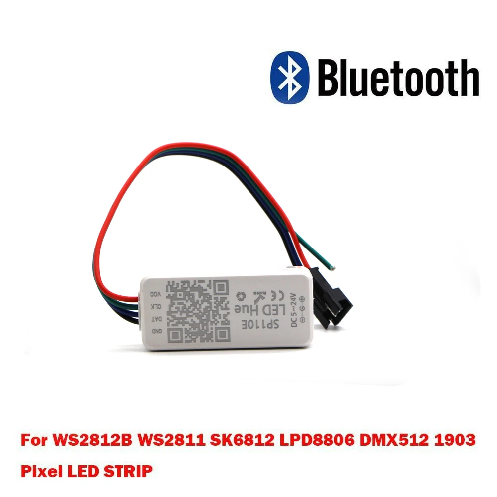 SP110E Bluetooth Управление DC5 12V для WS2812B SK6812 RGB/RGBW Magic ночные светильники светодиодный