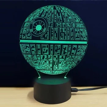 

NEWKBO Creative 3D Acrylic Environment LED Night Light Touch Control Home Decoration Light with 7 Colors Automatically