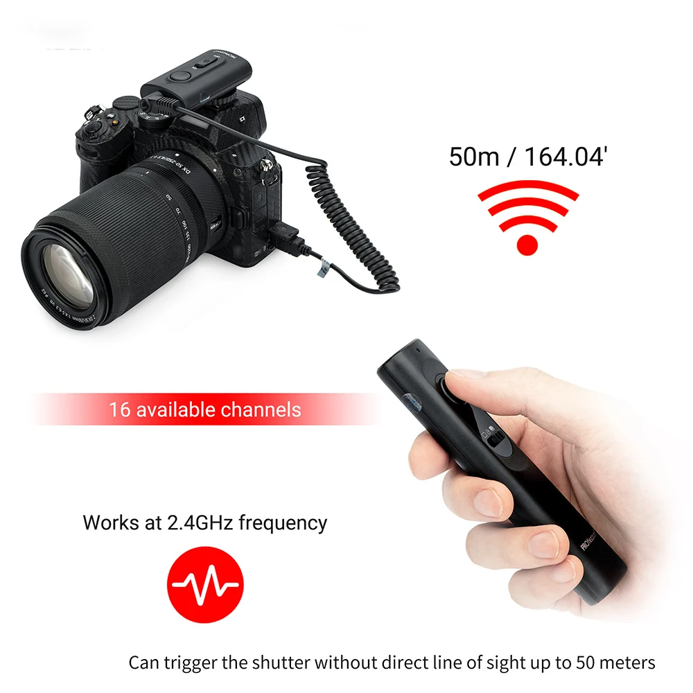 Remoto sem Fio do Obturador para Nikon Profezzion Controle D700 D500 D300 D300s D200 D100 d5 d4 d3 D3s d2 d1 f5 f6 F100 D850 D810 D800 - Image 5