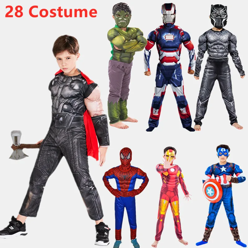Kids Cosplay Costume Jumpsuit Superhero Deadpool Halloween Party