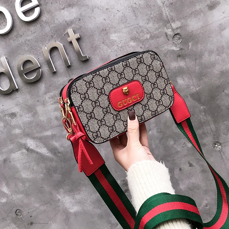 

2019 New Style WOMEN'S Bag Wide-Strap Shoulder Bag Korean-style Trend Casual Shoulder Square Sling Bag