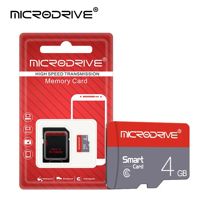 4GB Class 6 Карта Micro SD Transflash, 32 ГБ, 16 ГБ, 64 ГБ, 128 ГБ, флешка, UHS-1, 8 ГБ, класс 10, TF карта, карта памяти, флэш-память, Microsd, sdhc - Емкость: 4GB Class 6