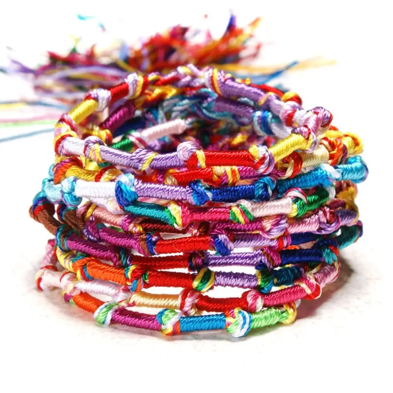 

10Pcs Handmade Colorful Braid Friendship Cord Strand Thread Bracelet Jewelry Kit