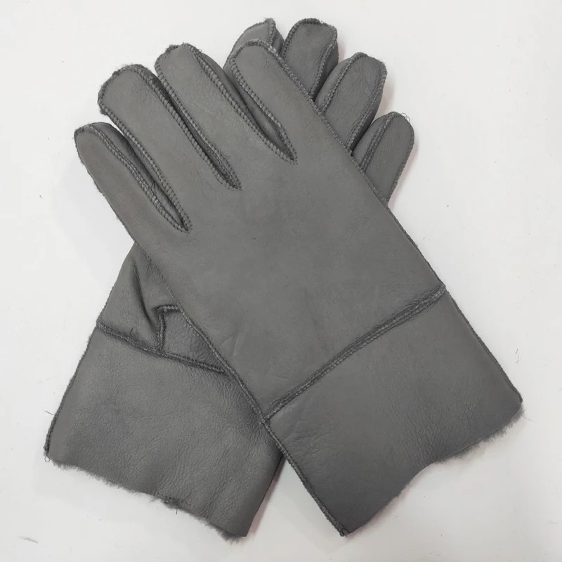 Новые мужские зимние перчатки, теплые перчатки из натурального овечьего меха для мужчин, теплые перчатки из Козьего Меха, кашемировые перчатки из натуральной кожи