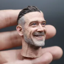 

Painted 1/6 Scale The Walking Dead Player Negan Head Sculpture Smile Version Model For 12inch Body Doll Collection